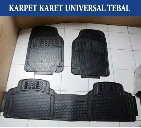 Karpet Karet Latai Mobil Universal Hitam