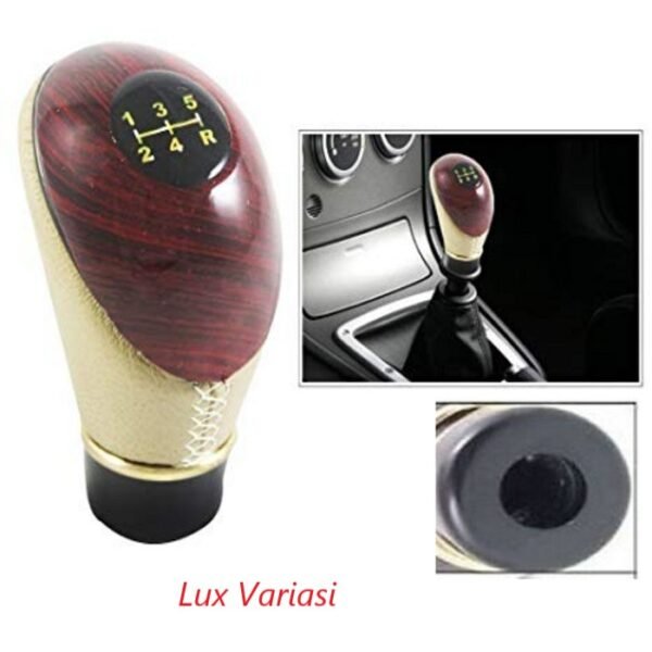 Shift Knob Universal Knop Gear Knob Kayu Type R Tuas Gigi Perseneling Transmisi Mobil Manual - Gambar 3