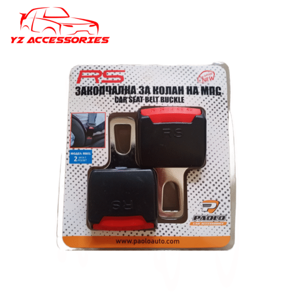 isi 2pcs Colokan Safety Belt Sabuk Pengaman Mobil RS Universal Hitam Cream Abu - Gambar 3