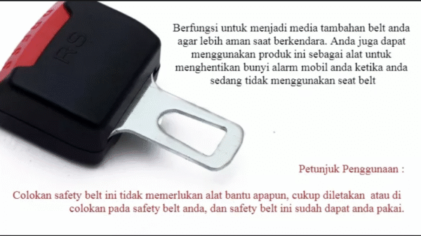 isi 2pcs Colokan Safety Belt Sabuk Pengaman Mobil RS Universal Hitam Cream Abu - Gambar 5